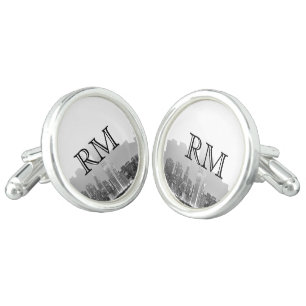 Chicago Destination Monogram Wedding Cufflinks
