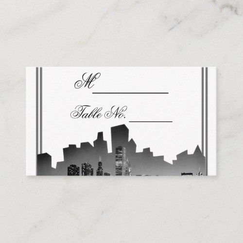 Chicago Destination Wedding Place Card Business Card
