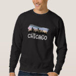 Chicago Distressed Vintage  Skyline  USA Sweatshirt