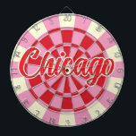 Chicago editable text Vintage Pink And Red Design Dart Board<br><div class="desc">Chicago editable text Vintage Pink And Red Design Dart Board 🎯Add your text or name by selecting the personalization option. Please let me know if you have additional questions and because Zazzle's customer support handles the customer experience you may reach Zazzle customer support by chat, phone or email as explained...</div>
