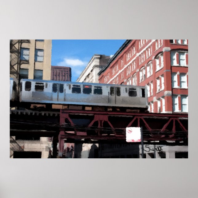 Chicago El Train Poster (Front)