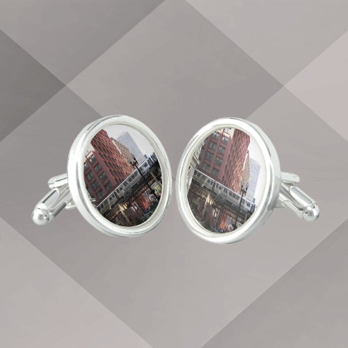 Chicago Elevated Loop Train Cufflinks