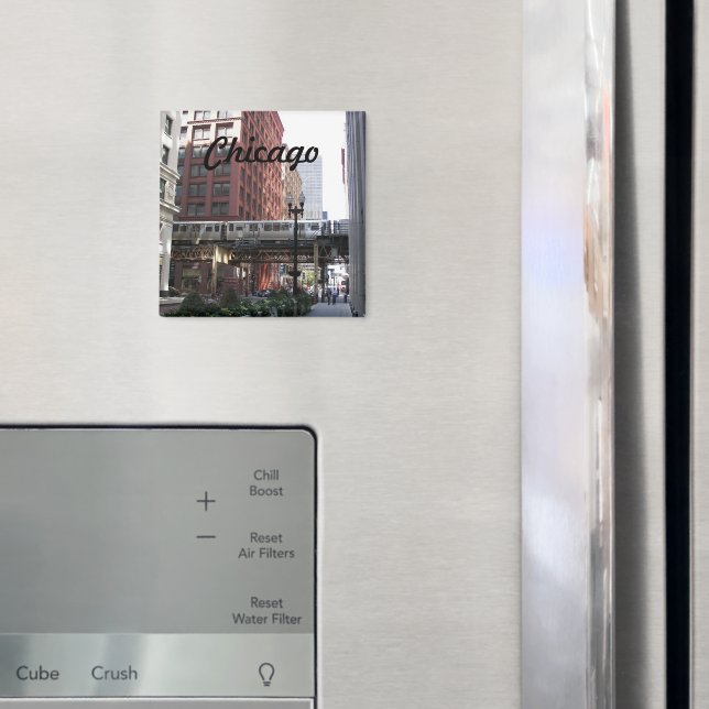 Chicago Elevated Loop Train Magnet (In Situ (Fridge))