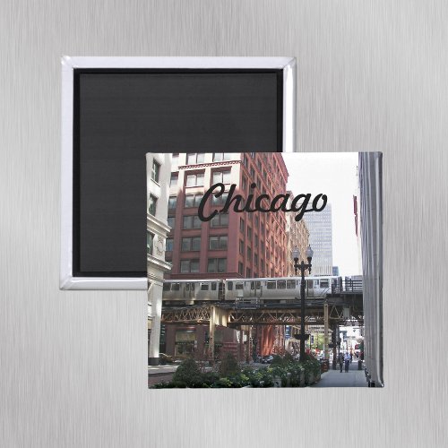 Chicago Elevated Loop Train Magnet