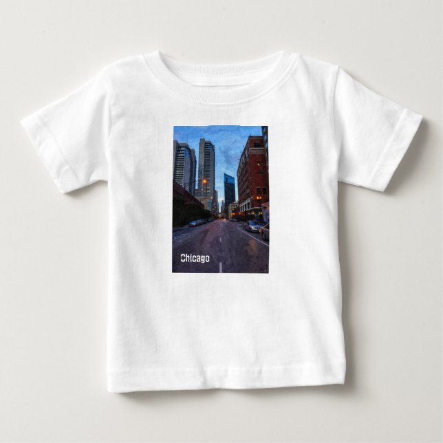 Chicago Evening Drive Baby T-Shirt (Front)