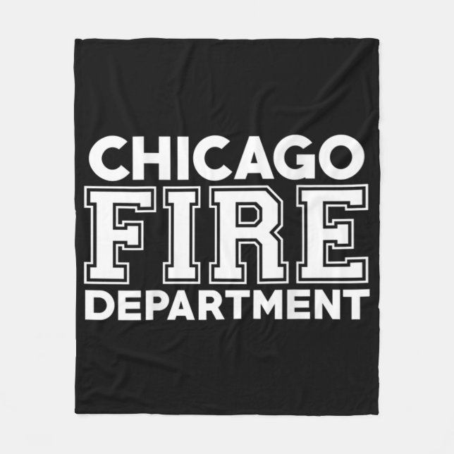 Chicago Fire Rescue Department Firefighter Fleece Blanket (Front)