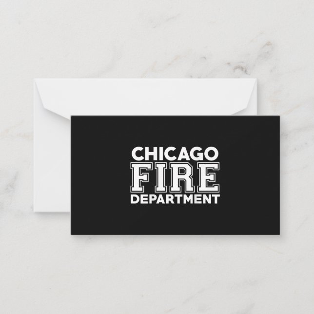 Chicago Fire Rescue Department Firefighter Note Card (Front)