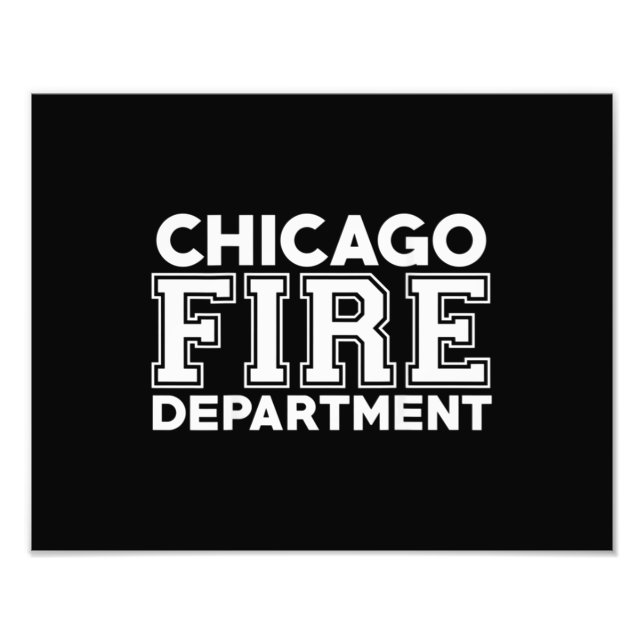 Chicago Fire Rescue Department Firefighter Photo Print (Front)