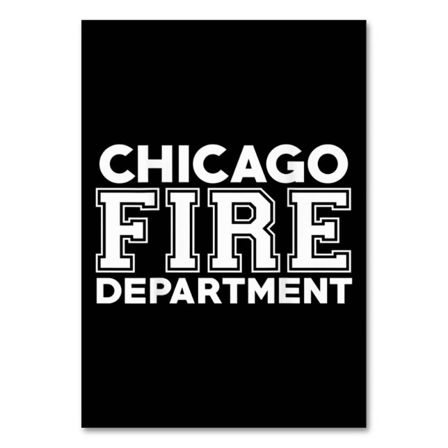 Chicago Fire Rescue Department Firefighter Table Number (Front)