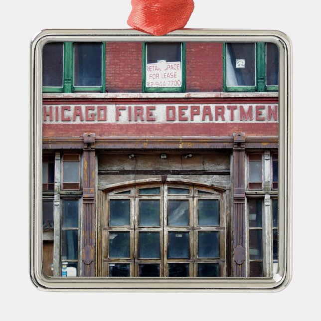 Chicago Fire Station Metal Ornament (Front)