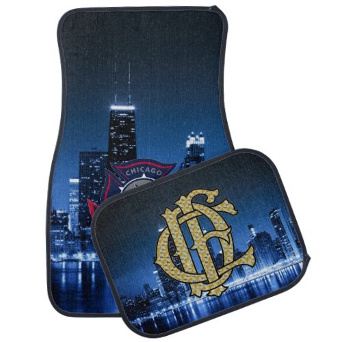 Chicago Fire With Skyline Car Mat