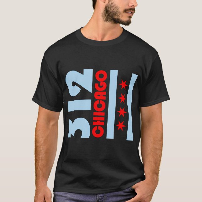 Chicago Flag 312 T-Shirt (Front)