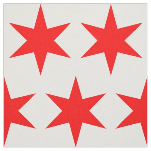 Chicago Flag 6_Pointed Star Fabric