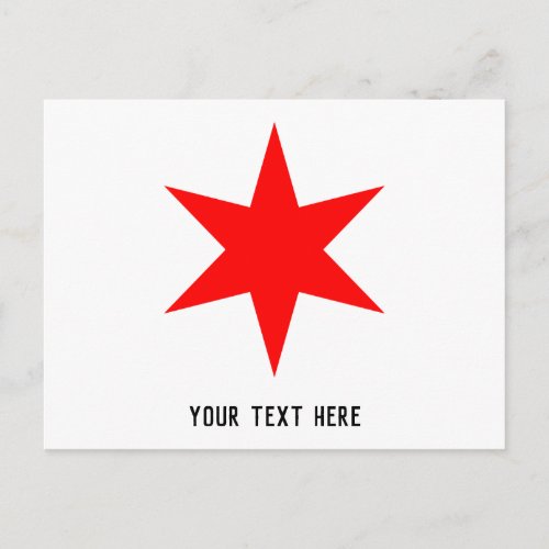 Chicago Flag 6_Pointed Star Postcard