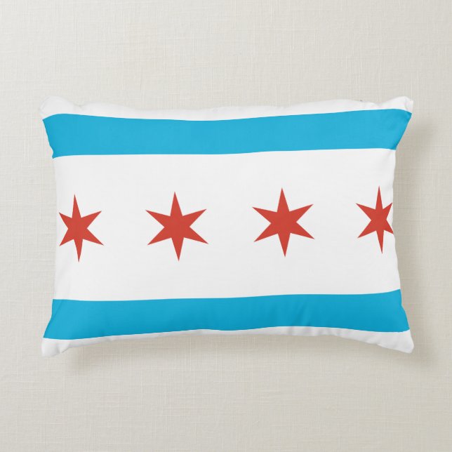Chicago Flag Accent Pillow (Front)