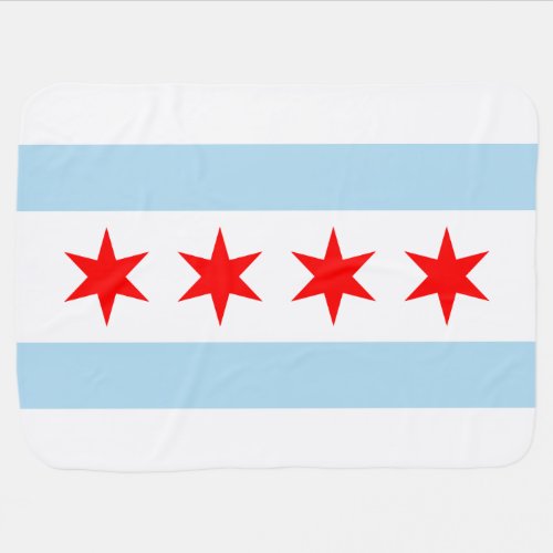 Chicago Flag Baby Blanket