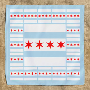 Chicago Flag Bandana, patriotic fashion USA Bandana