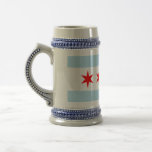 Chicago Flag Beer Stein