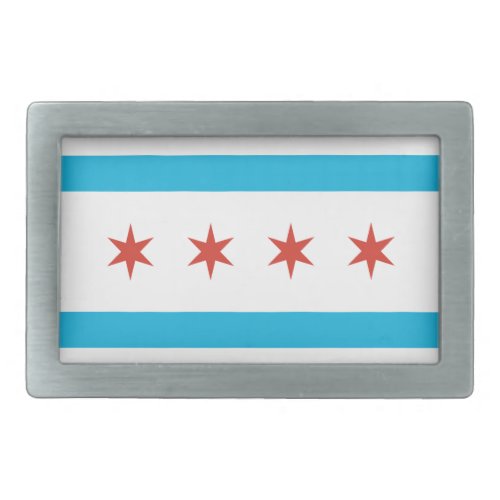 Chicago Flag Belt Buckle