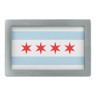 Chicago Flag Belt Buckle