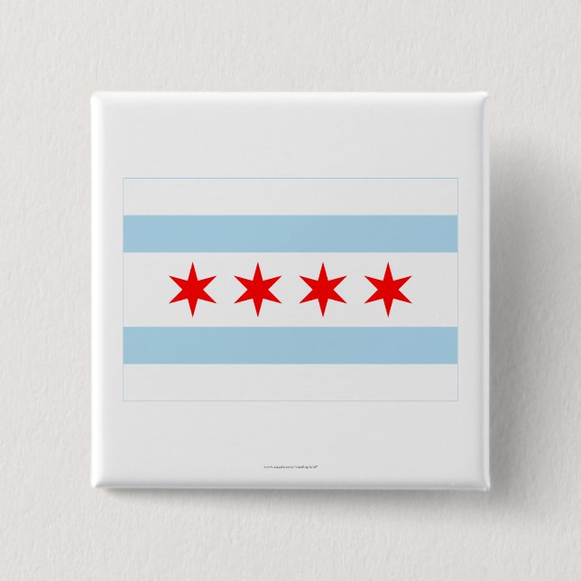 Chicago Flag Button (Front)