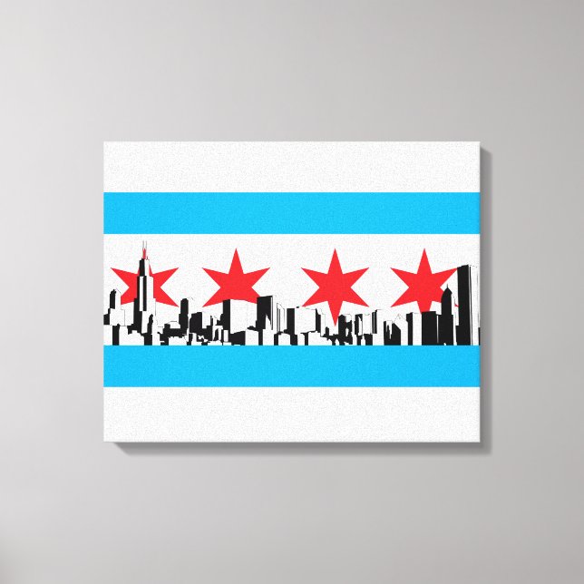 Chicago Flag Canvas Print (Front)