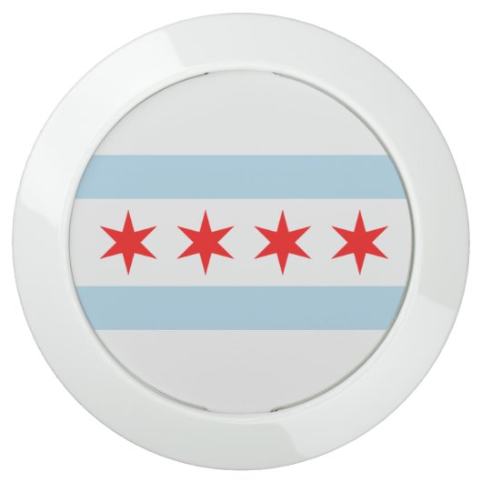 Chicago Flag Chi City USB Charging Station (Front)