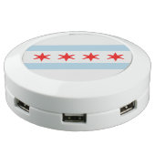 Chicago Flag Chi City USB Charging Station (Angled)
