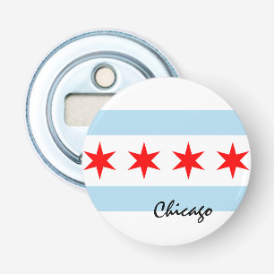 Chicago Flag, City & Illinois State USA / sports Bottle Opener