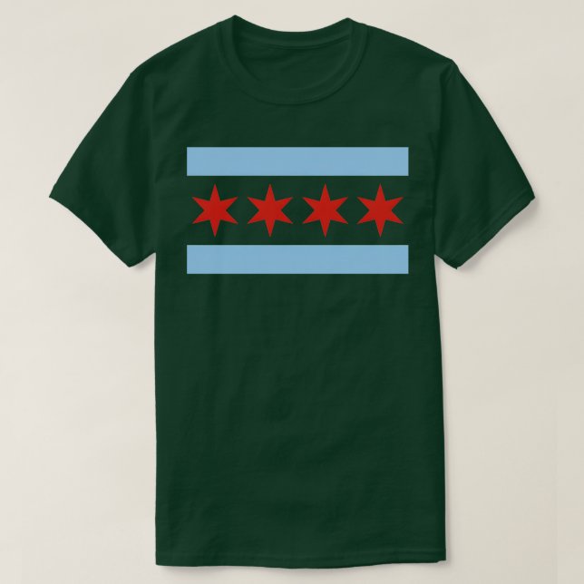 Chicago Flag City Of Chicago TShirt 4 (Design Front)