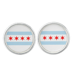 Chicago Flag Cufflinks