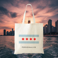 Chicago flag custom canvas