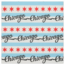 Chicago Flag Custom Cotton Pattern Design Yard Ret Fabric