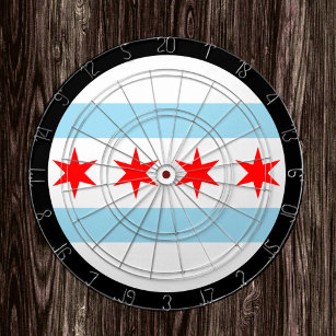 Chicago Flag Dartboard & Illinois / USA game board