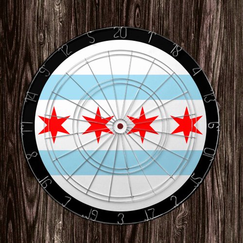 Chicago Flag Dartboard  Illinois  USA game board