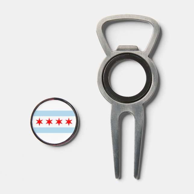 Chicago Flag Divot Tool (Front (Open))