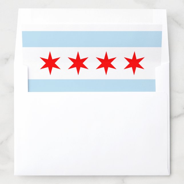 Chicago Flag Envelope Liner (In Envelope)