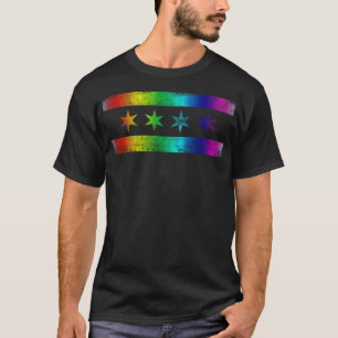 Chicago Flag Gay Pride LGBT Apparel (1) T-Shirt