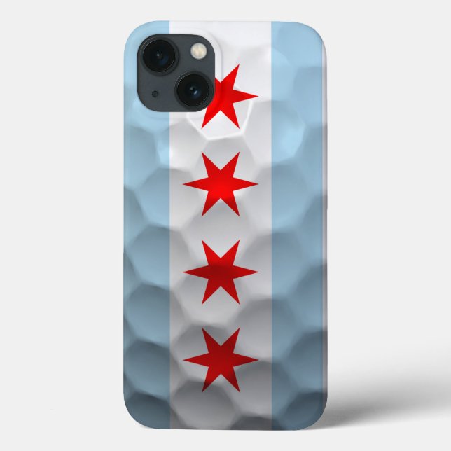 Chicago Flag Golf Ball Pattern Case-Mate iPhone Case (Back)