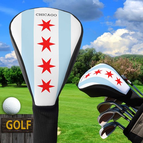 Chicago Flag Golf Clubs Covers  Illinois