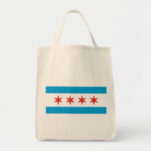 Chicago Flag Grocery Tote Bag