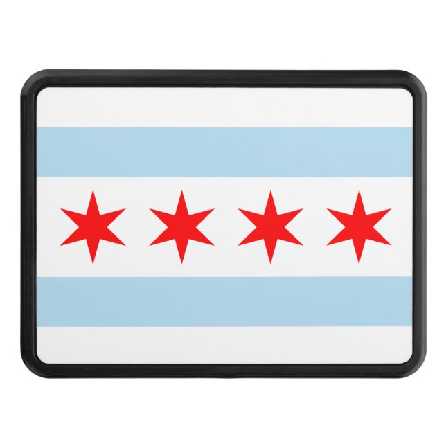 Chicago Flag Hitch Cover (Front)