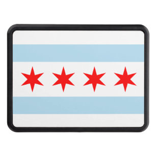 Chicago Flag Hitch Cover, Illinois, Trailer Cover
