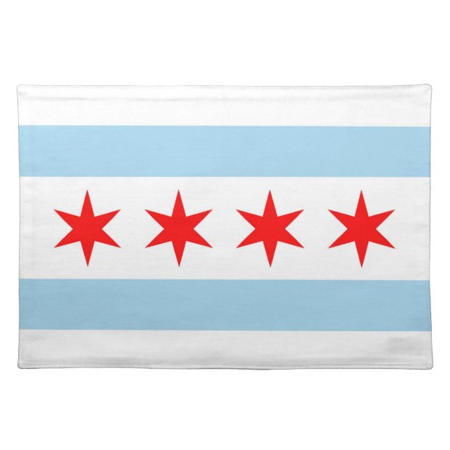 Chicago Flag, Illinois American MoJo Placemat (Front)