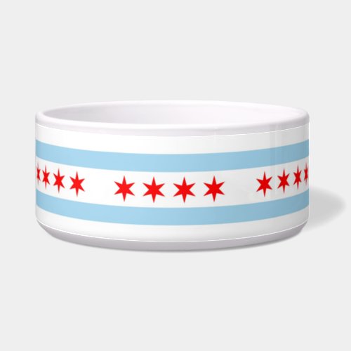 Chicago Flag Illinois Flag Pet Bowl
