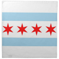 Chicago Flag, Illinois State American MoJo Napkin
