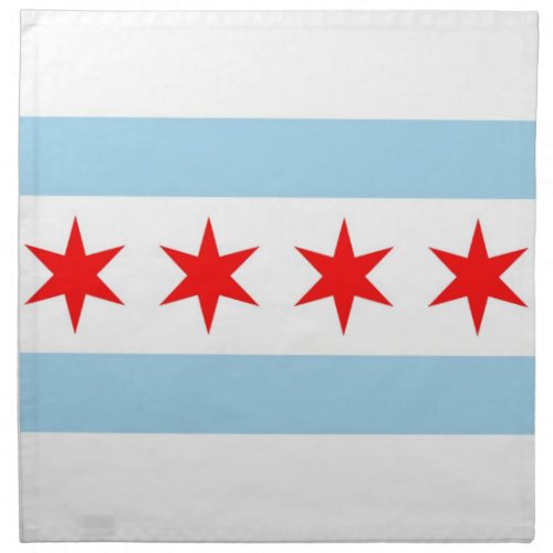 Chicago Flag Illinois State American MoJo Napkin