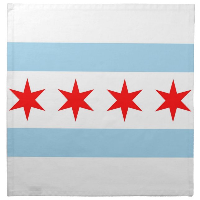 Chicago Flag, Illinois State American MoJo Napkin (Front)