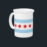 Chicago Flag, Illinois State Pitcher<br><div class="desc">Awesome Pitcher with Chicago Flag,  Illinois State. United States of America. This product its customizable.</div>