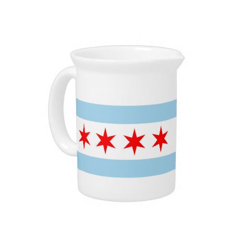 Chicago Flag Illinois State Pitcher